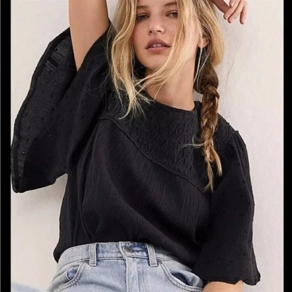 Free People Perfect Catch Black Thong Bodysuit - Picture 6 of 8